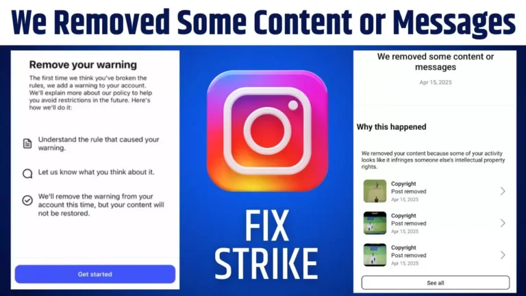 Instagram We Removed Some Content or Messages